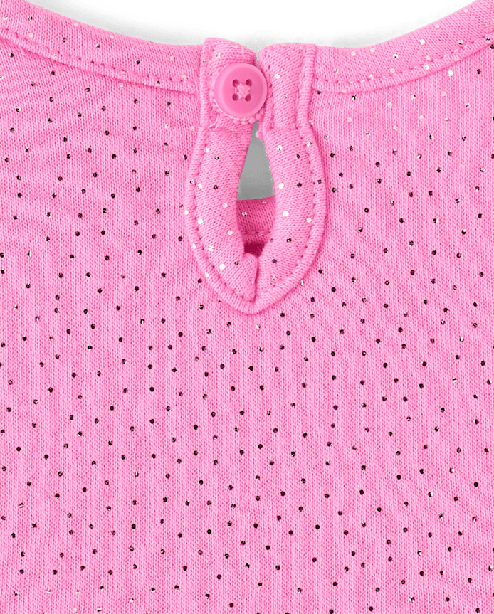 Baby Girls Foil Polka Dot 2-Piece Playwear Set