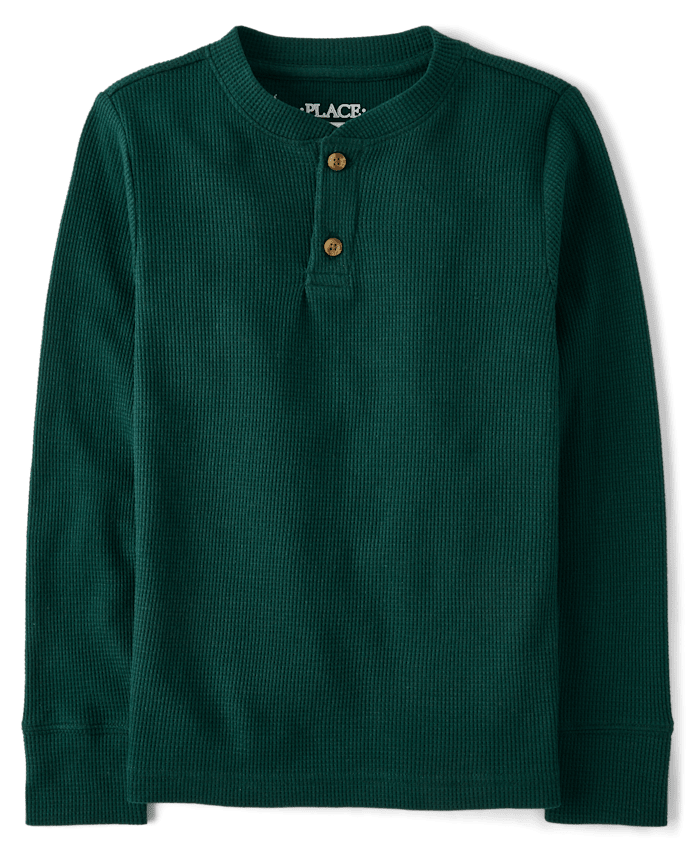 Boys Thermal Henley Top