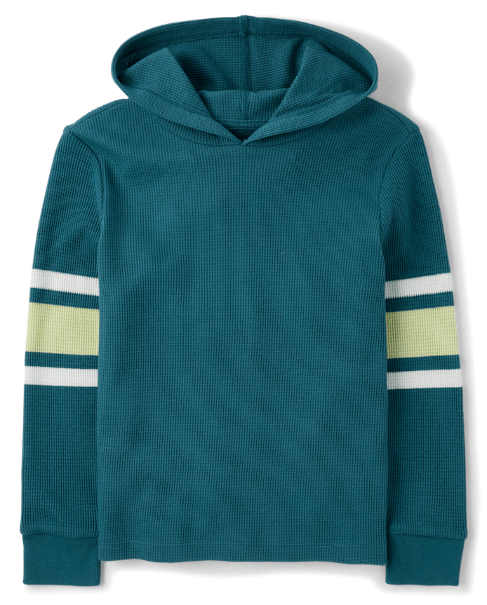 Boys Colorblock Thermal Hooded Top