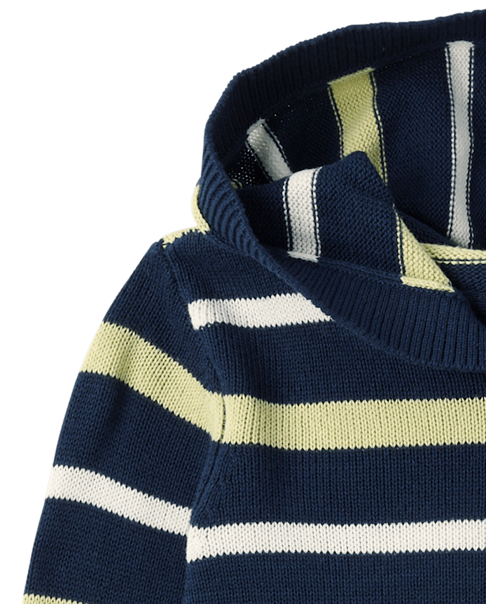 Boys Striped Sweater Hoodie