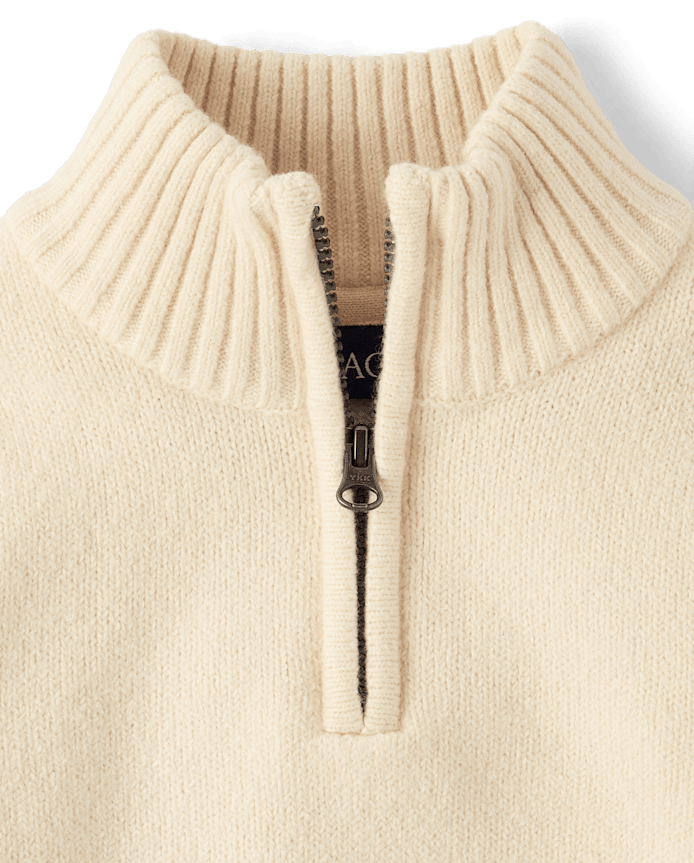 Boys Quarter Zip Sweater