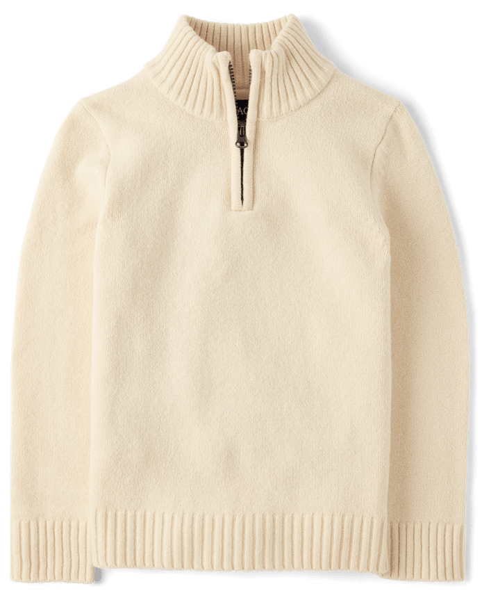 Boys Quarter Zip Sweater