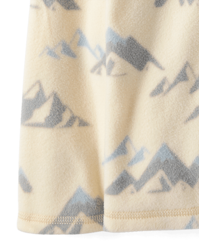 Boys Print Microfleece Quarter Zip Pullover