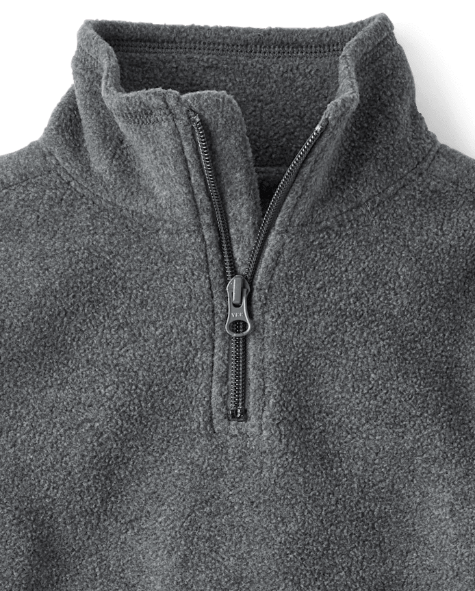 Boys Marled Microfleece Quarter Zip Pullover