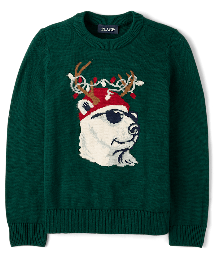 Boys Intarsia Polar Bear Sweater