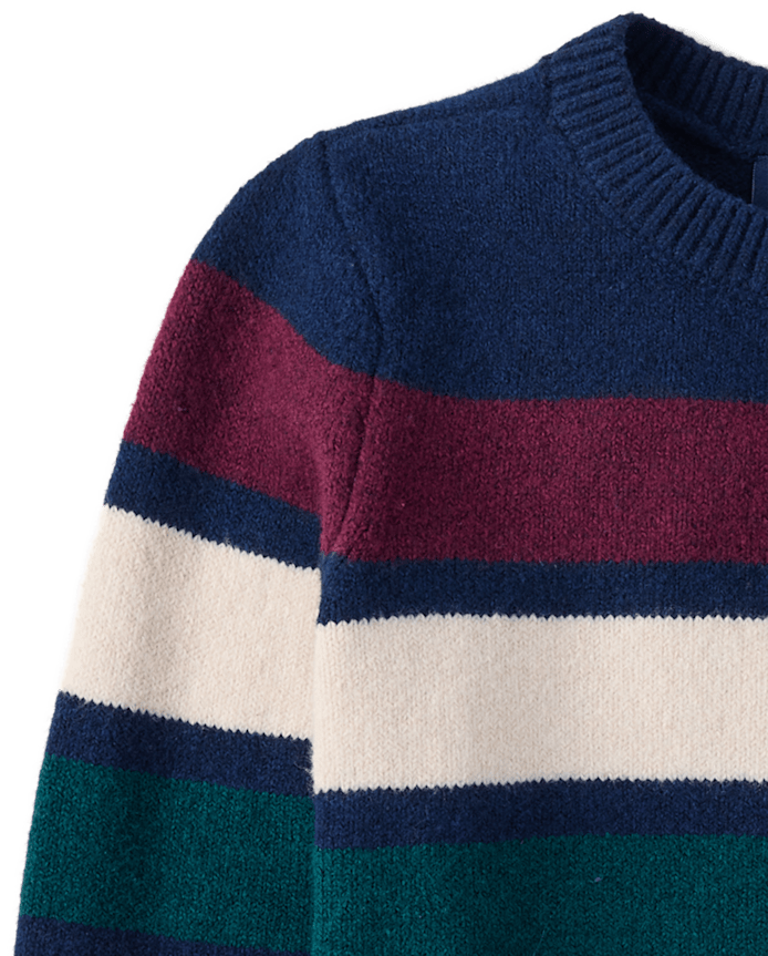 Boys Colorblock Stripe Sweater