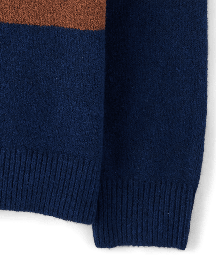 Boys Colorblock Stripe Sweater
