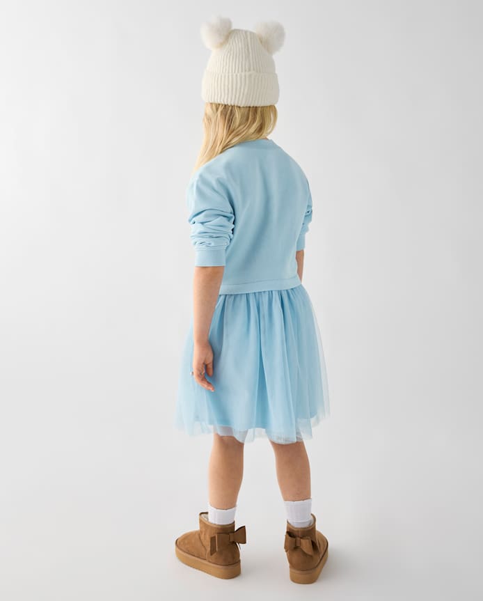 Girls Embellished Sweatshirt Dress