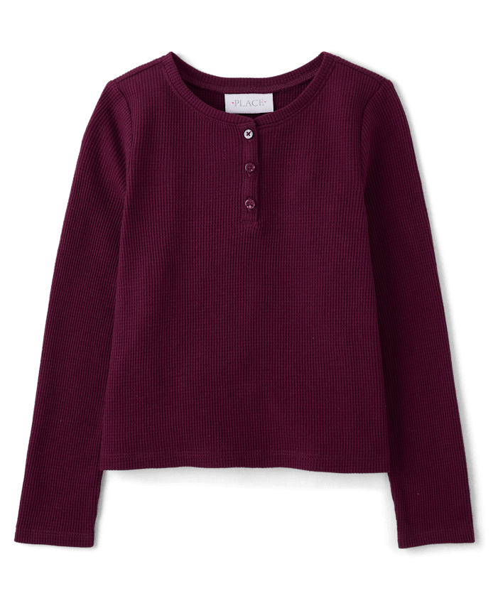 Girls Thermal Henley Top