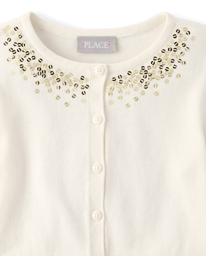 Girls Sequin Cardigan