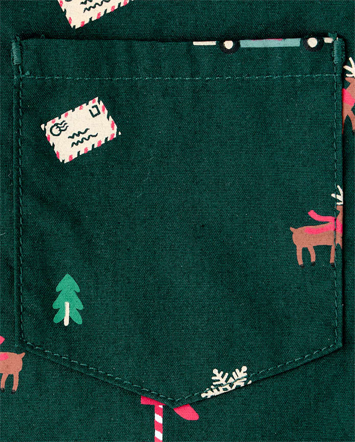 Baby And Toddler Boys Christmas Poplin Button Up Shirt