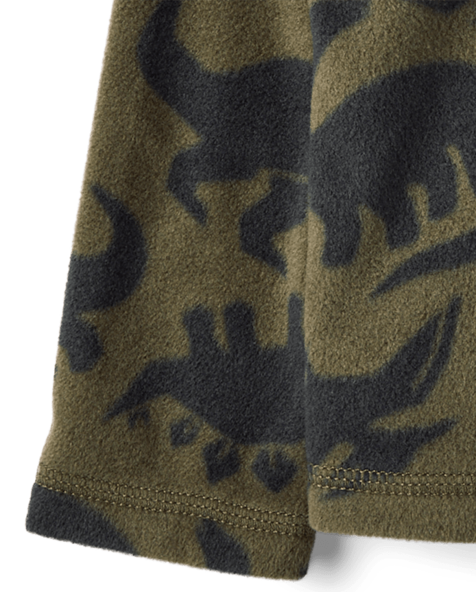 Toddler Boys Print Microfleece Quarter Zip Pullover