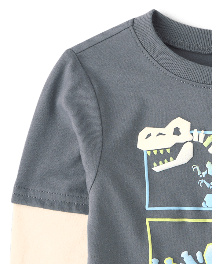 Baby And Toddler Boys Graphic Layered Top
