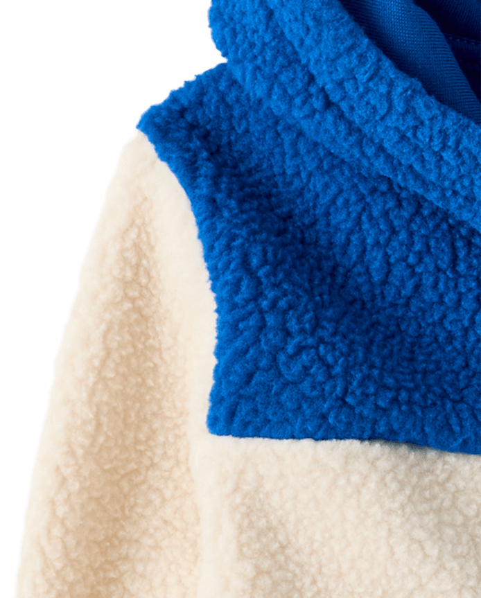 Toddler Boys Colorblock Sherpa Zip Up Hoodie