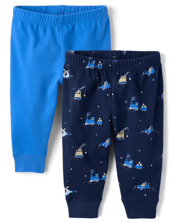 Baby Boys Vehicle Pants 2-Pack