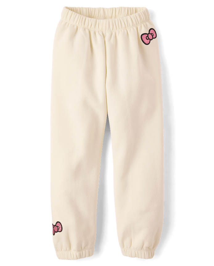 Girls Hello Kitty® Embellished Premium Fleece Barrel Sweatpants