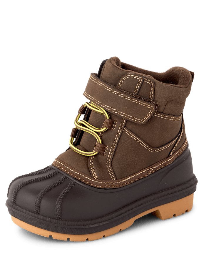Toddler Boys Colorblock Lace Up All Weather Boots