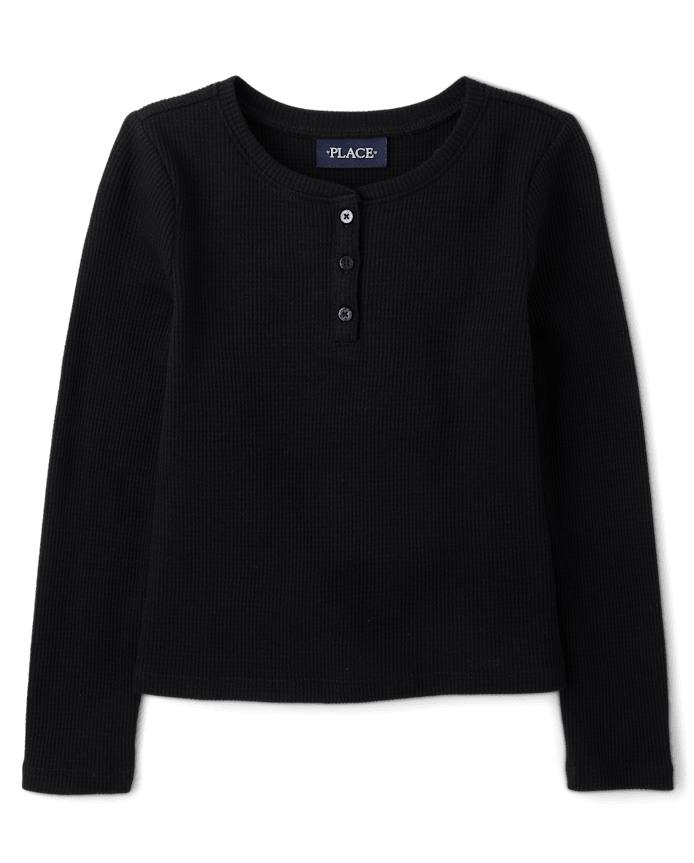 Girls Thermal Henley Top