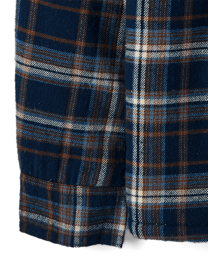Boys Plaid Sherpa Lined Hooded Shacket