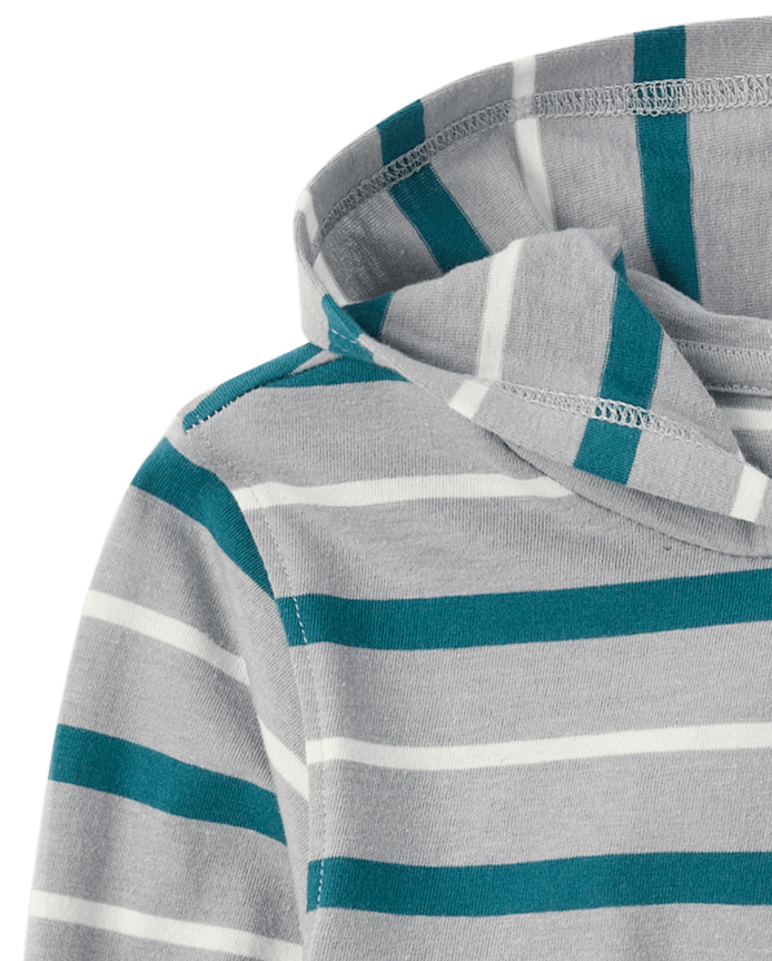 Baby And Toddler Boys Striped Hooded Top