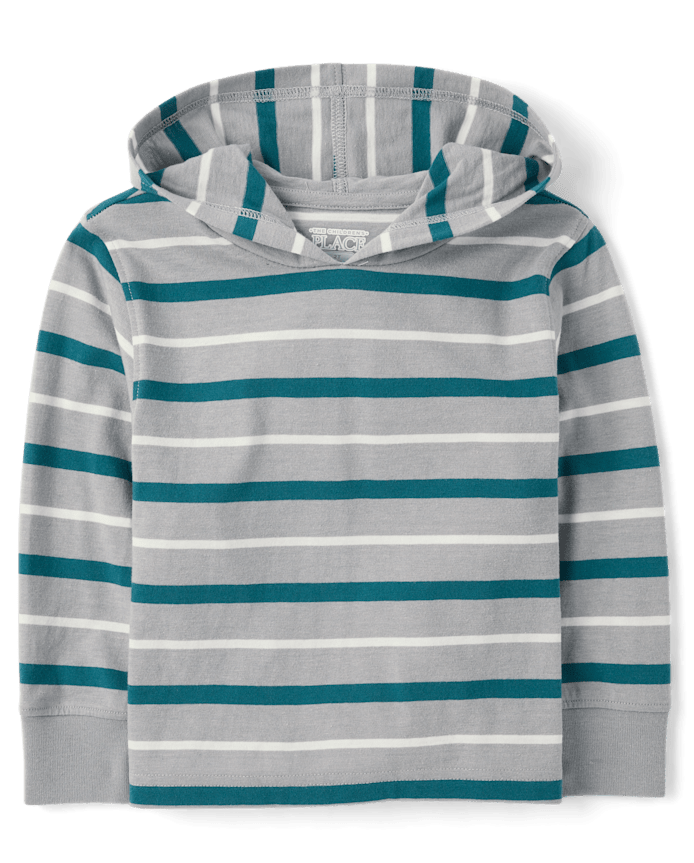 Baby And Toddler Boys Striped Hooded Top