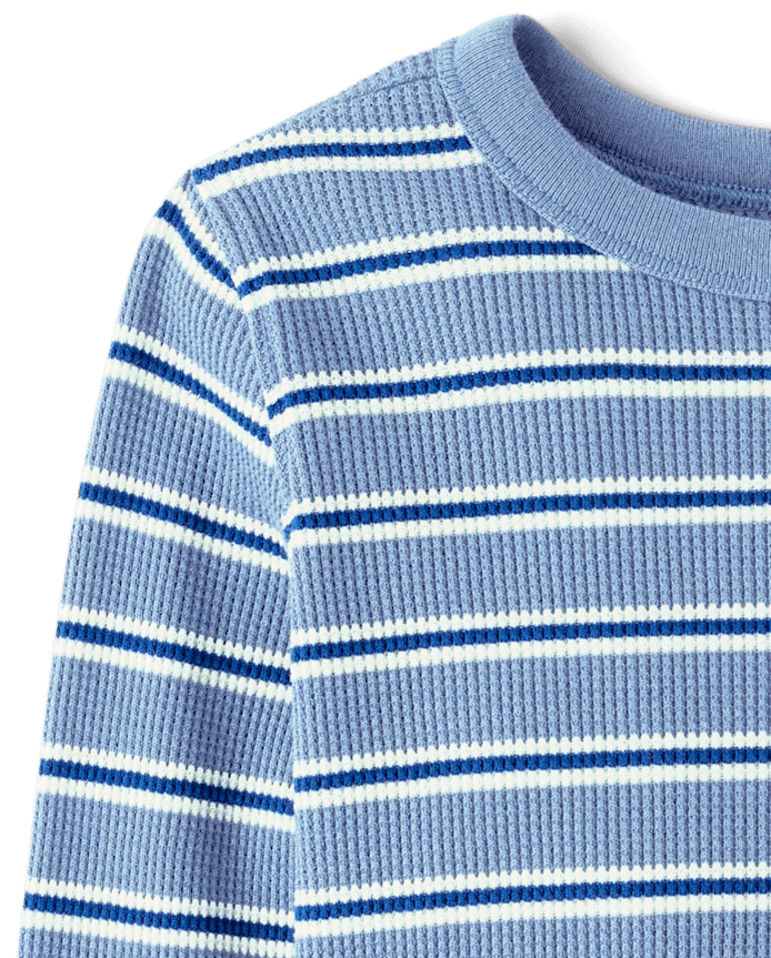 Baby And Toddler Boys Striped Thermal Top