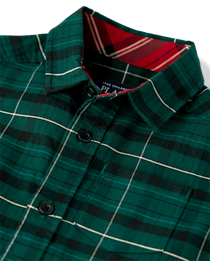 Baby And Toddler Boys Dad Me Plaid Oxford Button Up Shirt
