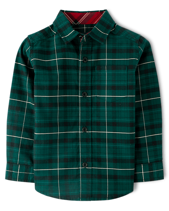 Baby And Toddler Boys Dad Me Plaid Oxford Button Up Shirt