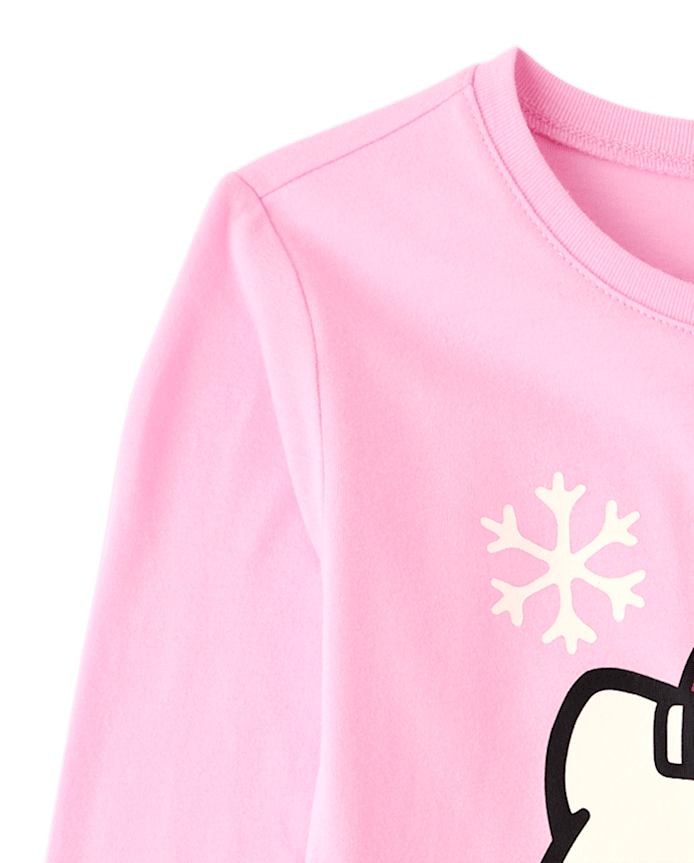 Girls Hello Kitty® Sequin Snow Graphic Tee