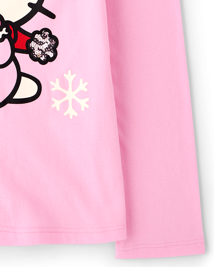 Girls Hello Kitty® Sequin Snow Graphic Tee