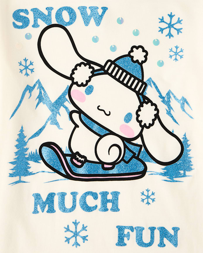 Toddler Girls Cinnamoroll™ Glitter Snowboard Graphic Tee