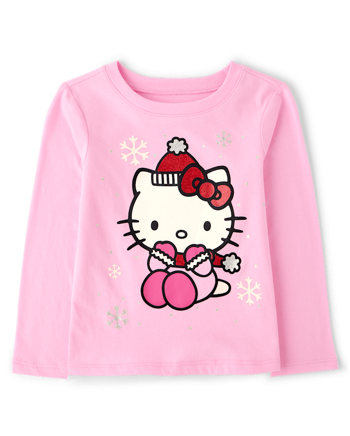 Toddler Girls Hello Kitty® Glitter Snow Graphic Tee