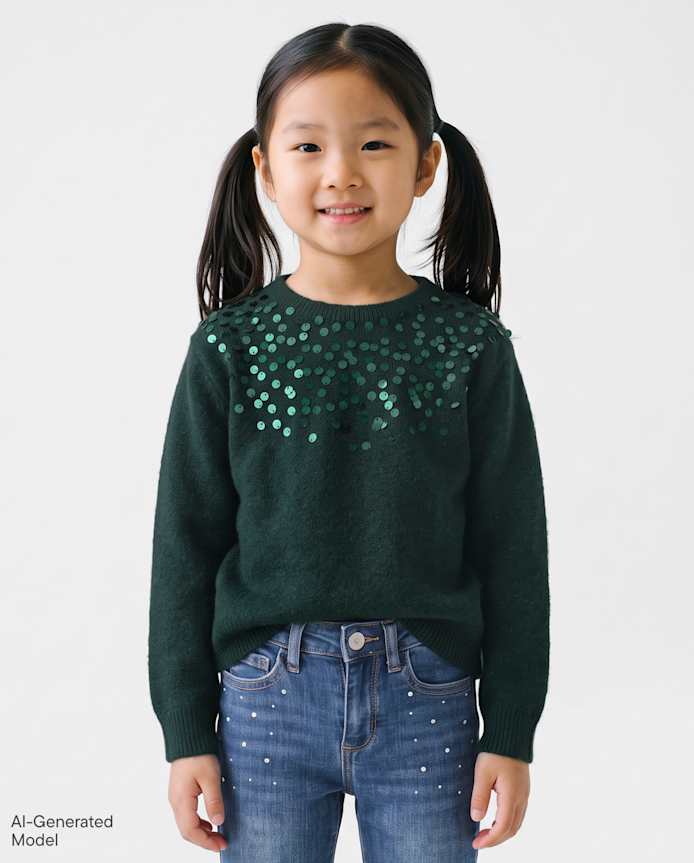 Girls Embellished Icon Sweater
