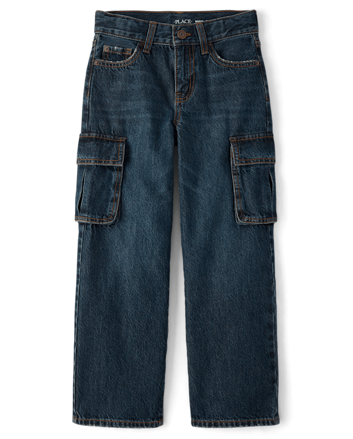 Boys Baggy Cargo Jeans