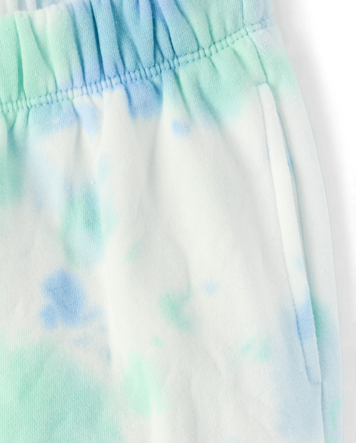 Girls Tie Dye Premium Fleece Baggy Jogger Pants