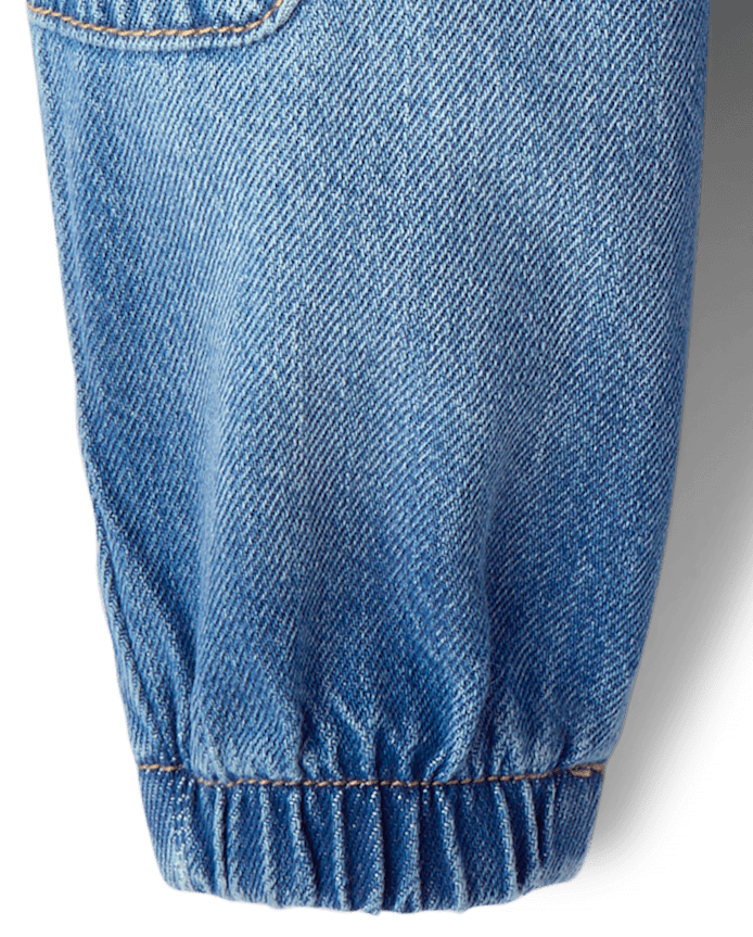 Toddler Girls Paperbag Waist Cargo Jogger Jeans