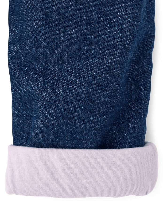 Toddler Girls Lined Straight Jeans