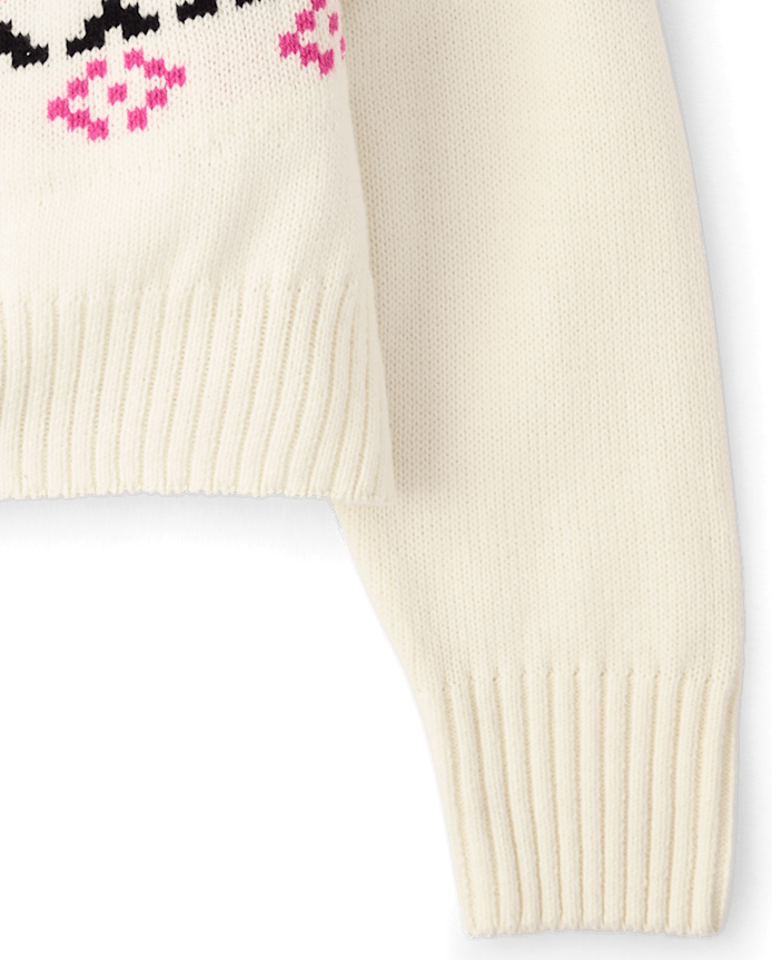 Girls Hello Kitty® Embellished Fairisle Sweater