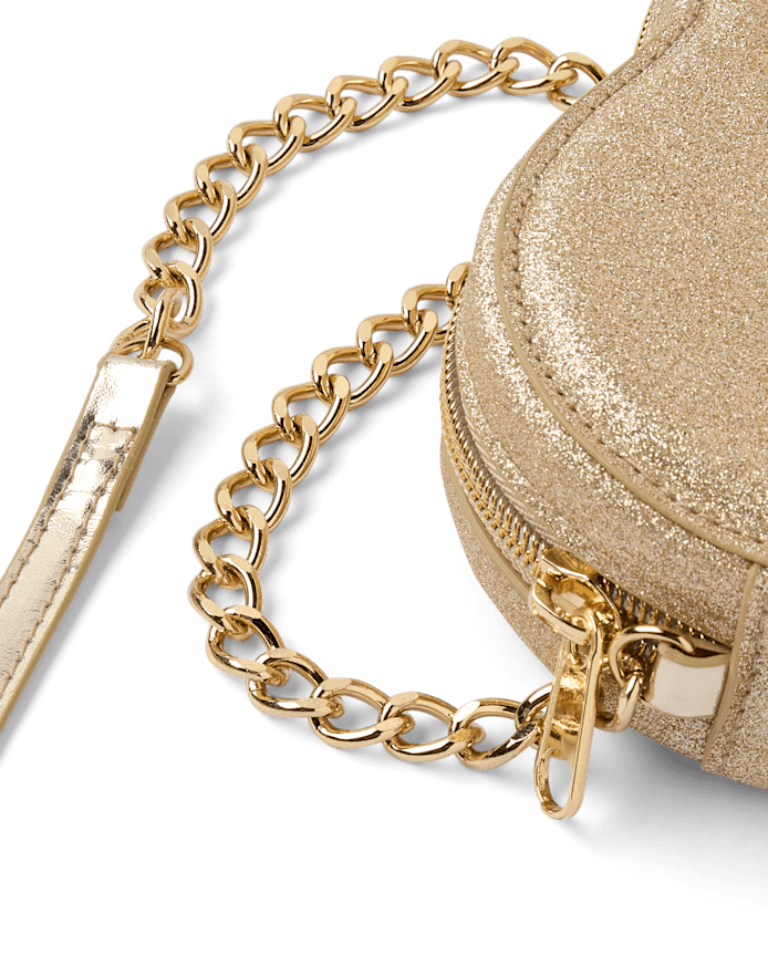 Girls Glitter Heart Bag