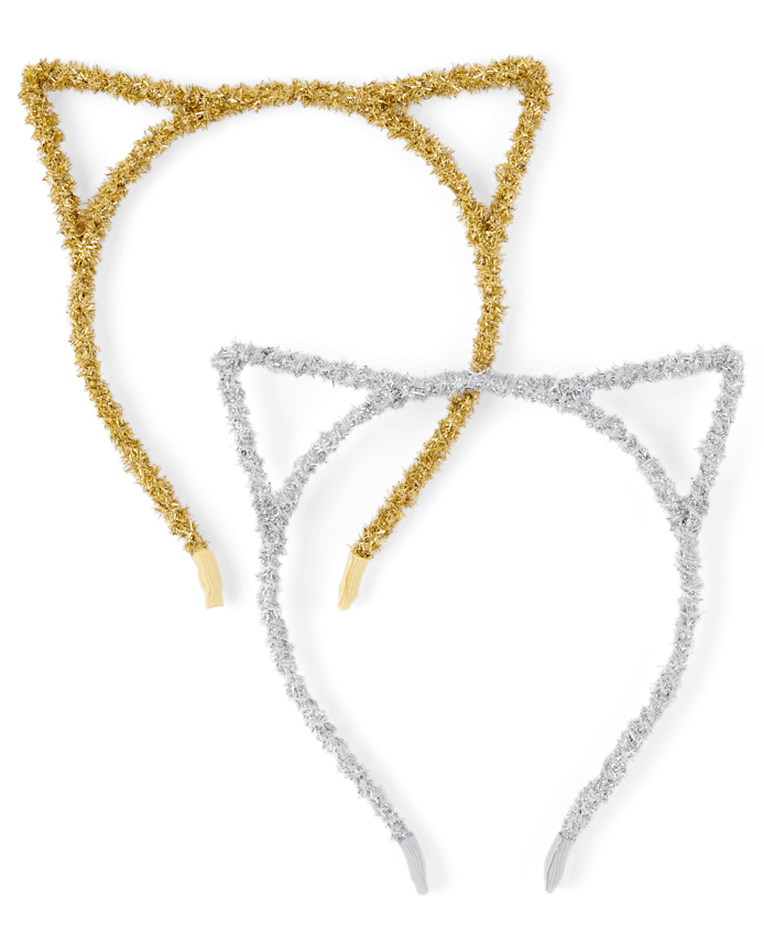 Girls Tinsel Cat Ear Headband 2-Pack