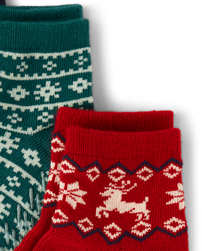 Toddler Boys Holiday Midi Socks 3-Pack