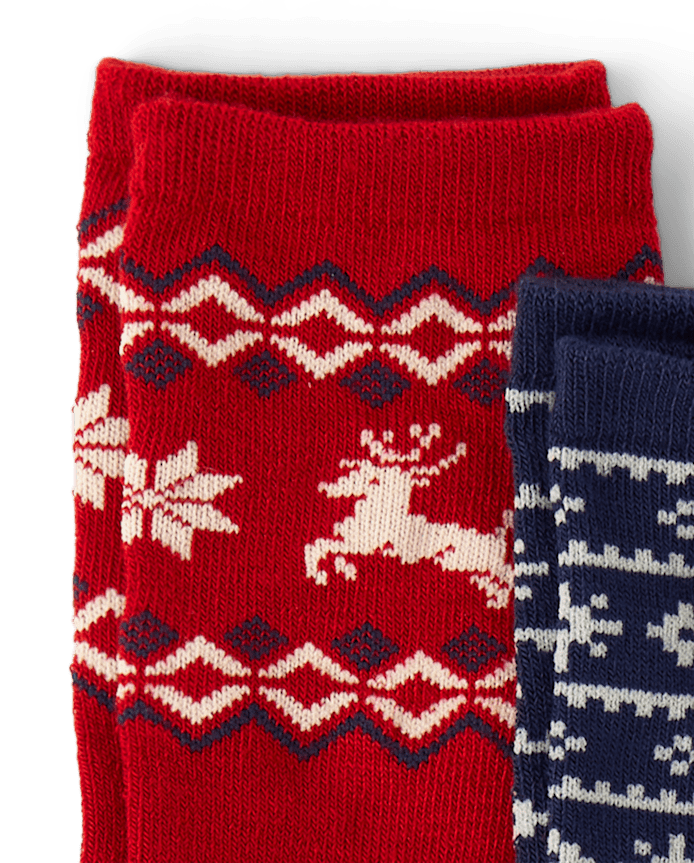 Boys Holiday Crew Socks 3-Pack