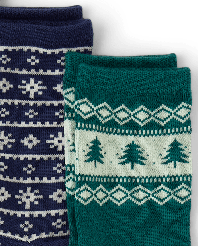 Boys Holiday Crew Socks 3-Pack