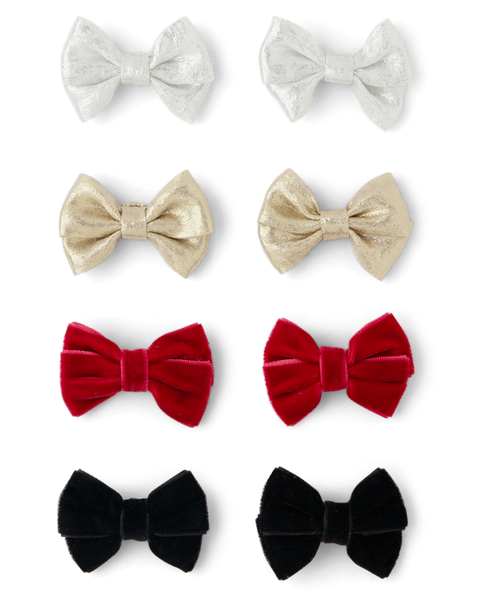 Toddler Girls Bow Hair Clip 8-Pack
