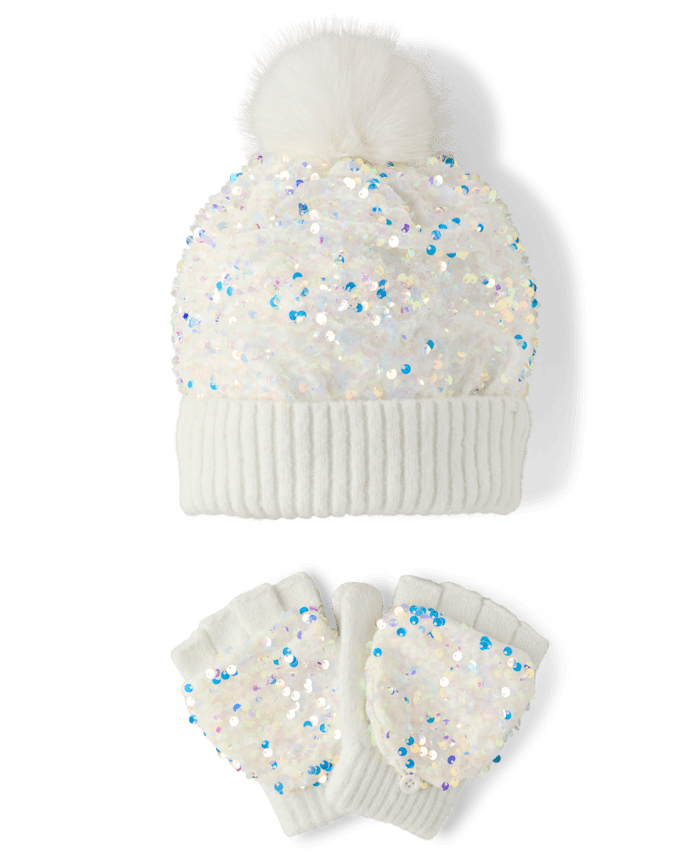Girls Sequin 2-Piece Cold Weather Set