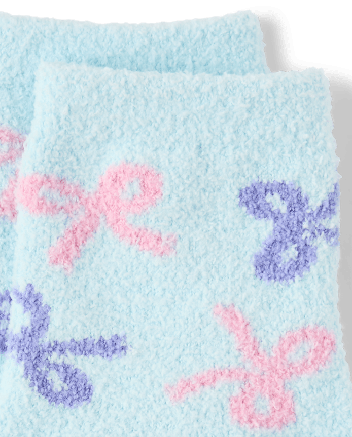 Toddler Girls Bow Cozy Socks