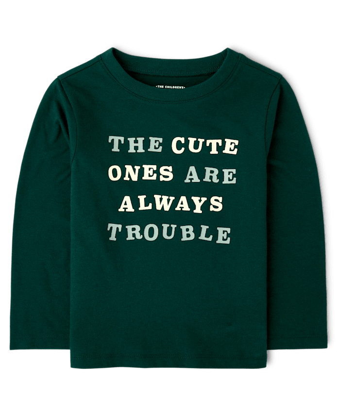 Baby And Toddler Boys Always Trouble Graphic Tee