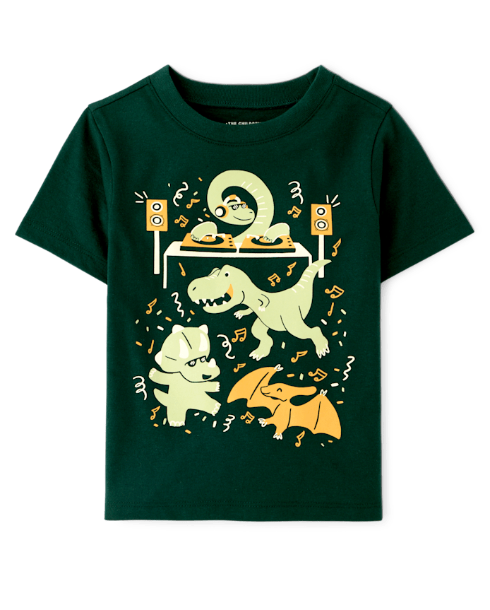 Baby And Toddler Boys Dino Dance Party Graphic Tee