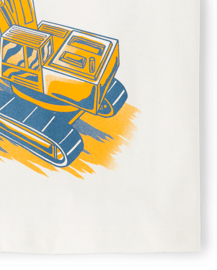 Baby And Toddler Boys Construction Vehicles Graphic Tee