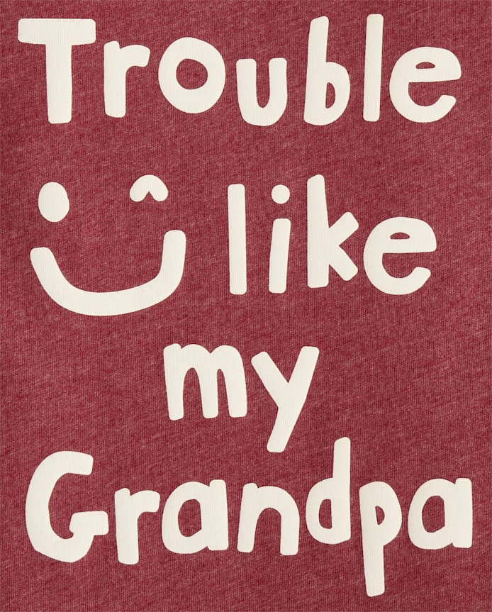 Baby And Toddler Boys Trouble Like Grandpa Graphic Tee